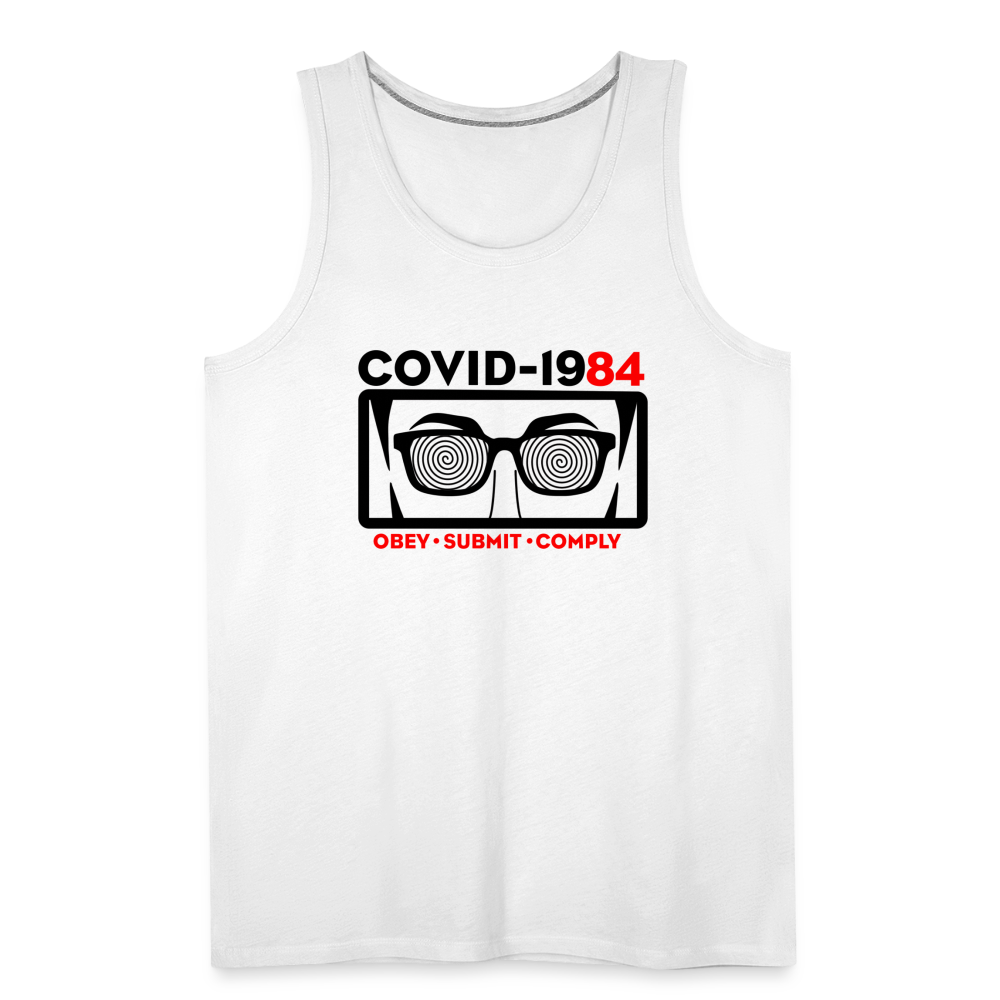 COVID 1984 Men’s Premium Tank - white