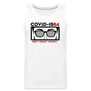 COVID 1984 Men’s Premium Tank - white