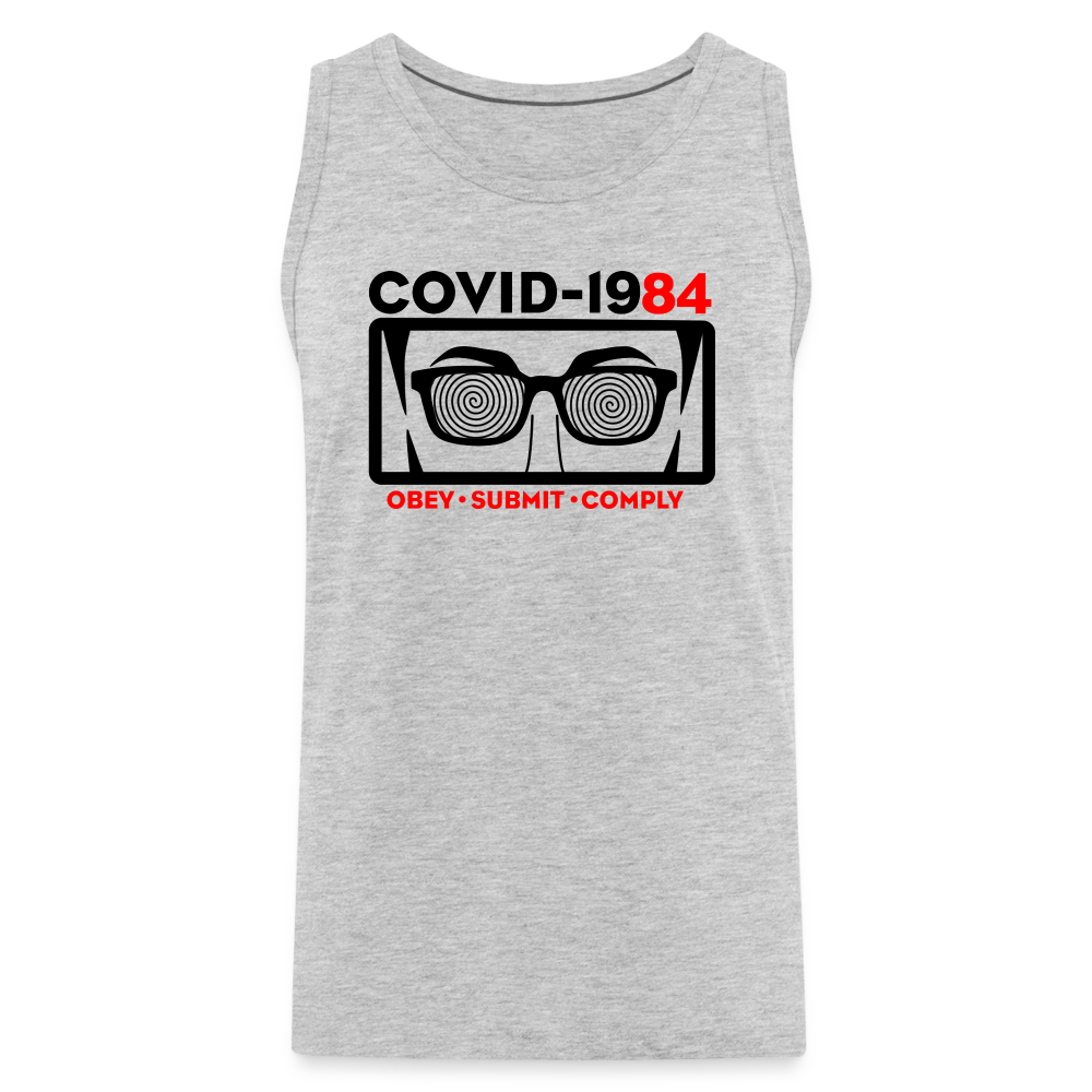 COVID 1984 Men’s Premium Tank - heather gray