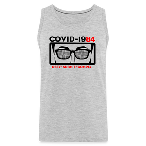 COVID 1984 Men’s Premium Tank - heather gray