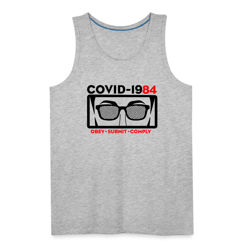 COVID 1984 Men’s Premium Tank - heather gray