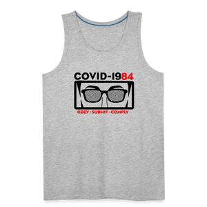 COVID 1984 Men’s Premium Tank - heather gray