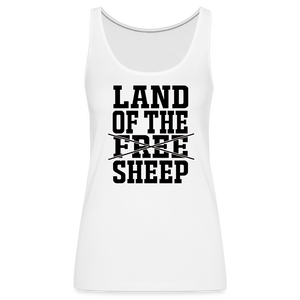 Land Of The Sheep Women’s Premium Tank Top - white