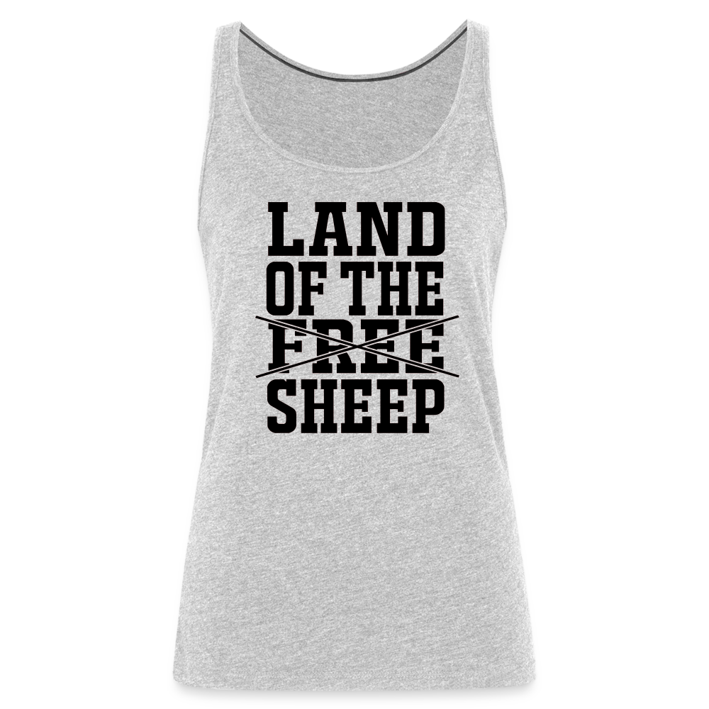 Land Of The Sheep Women’s Premium Tank Top - heather gray