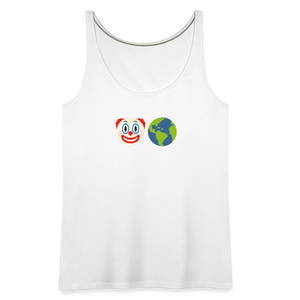 Clown World Women’s Premium Tank Top - white