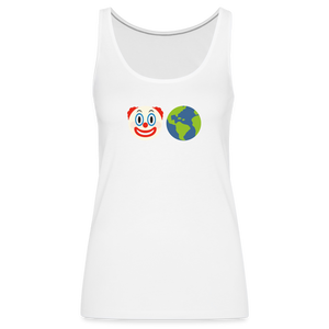 Clown World Women’s Premium Tank Top - white