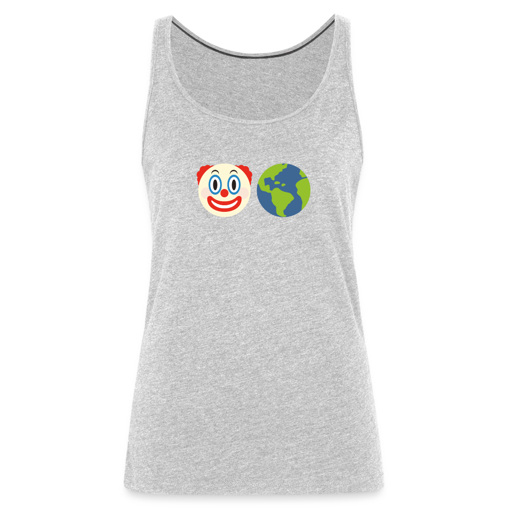 Clown World Women’s Premium Tank Top - heather gray