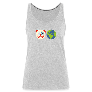 Clown World Women’s Premium Tank Top - heather gray