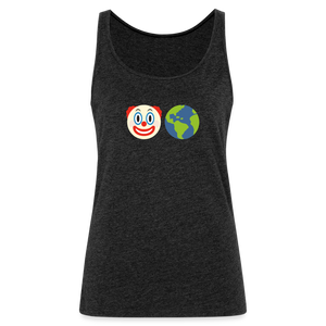 Clown World Women’s Premium Tank Top - charcoal grey