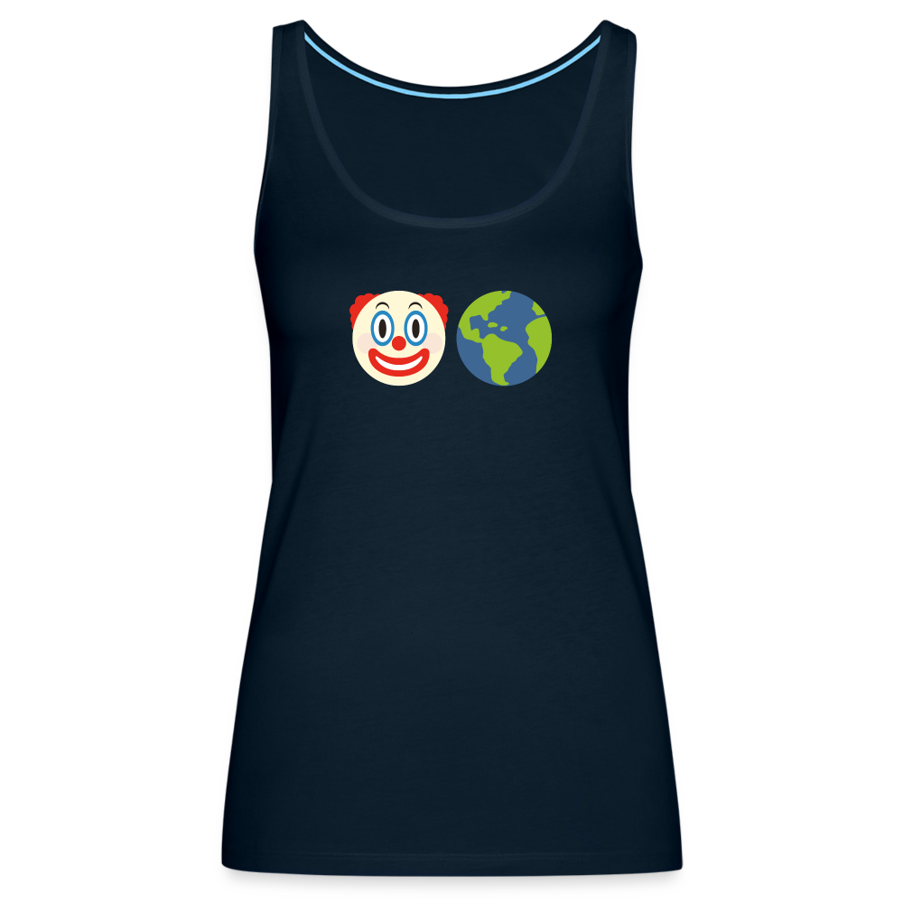 Clown World Women’s Premium Tank Top - deep navy