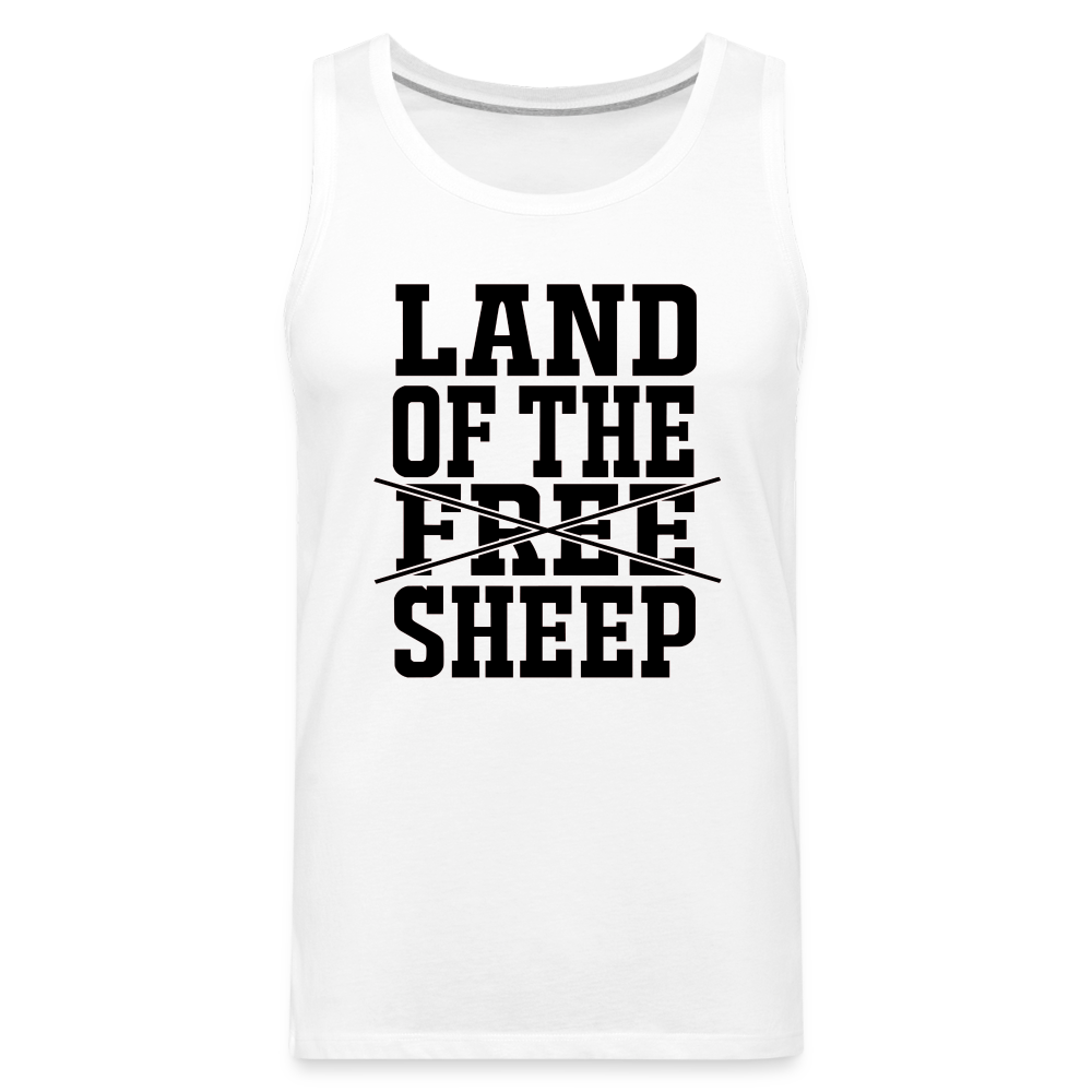 Land Of The Sheep Men’s Premium Tank - white