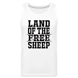 Land Of The Sheep Men’s Premium Tank - white