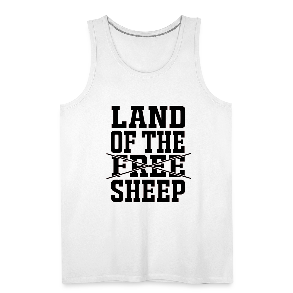 Land Of The Sheep Men’s Premium Tank - white