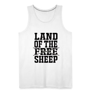 Land Of The Sheep Men’s Premium Tank - white