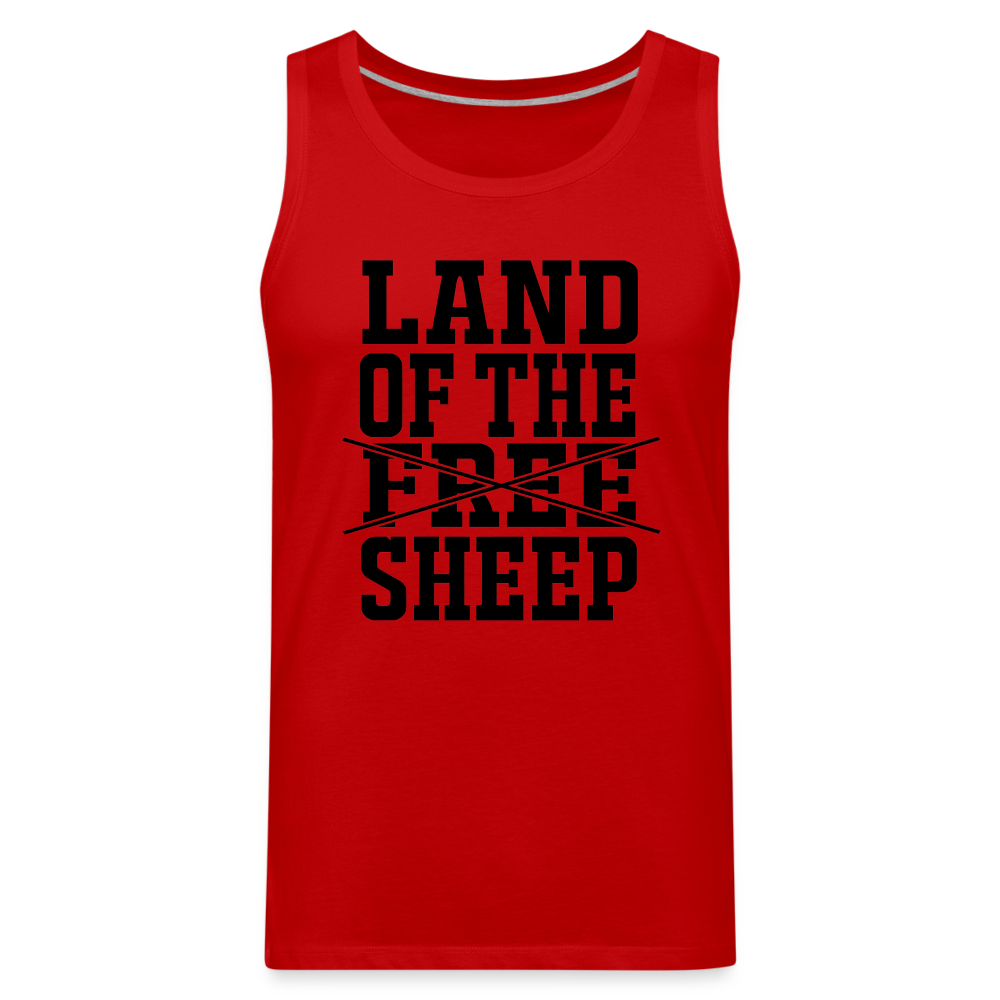 Land Of The Sheep Men’s Premium Tank - red