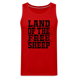 Land Of The Sheep Men’s Premium Tank - red