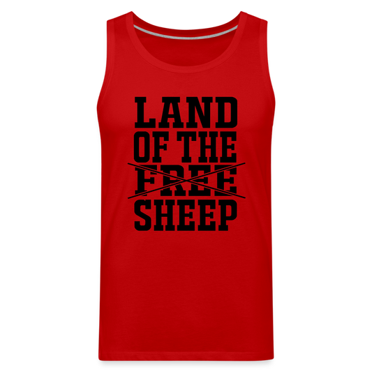 Land Of The Sheep Men’s Premium Tank - red