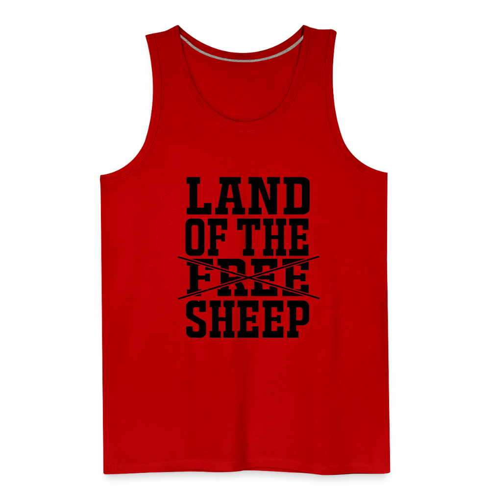 Land Of The Sheep Men’s Premium Tank - red