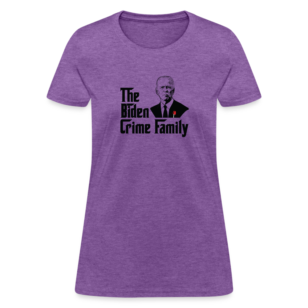 The Biden Crime Family Women's T-Shirt - purple heather