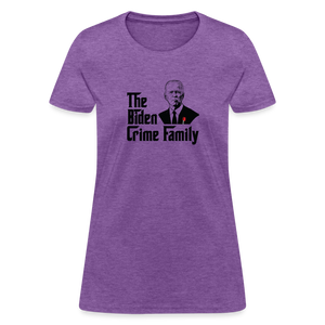 The Biden Crime Family Women's T-Shirt - purple heather