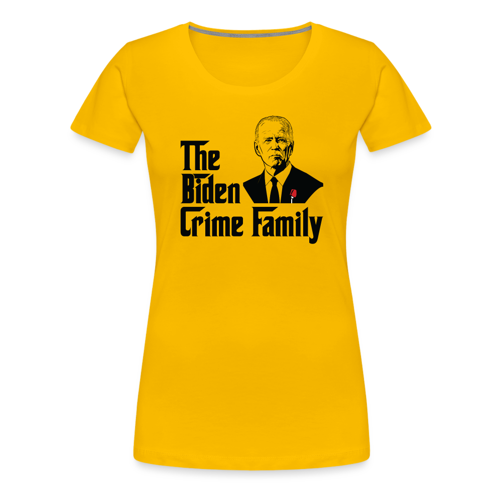 The Biden Crime Family Men's Premium T-Shirt Women’s Premium T-Shirt - sun yellow