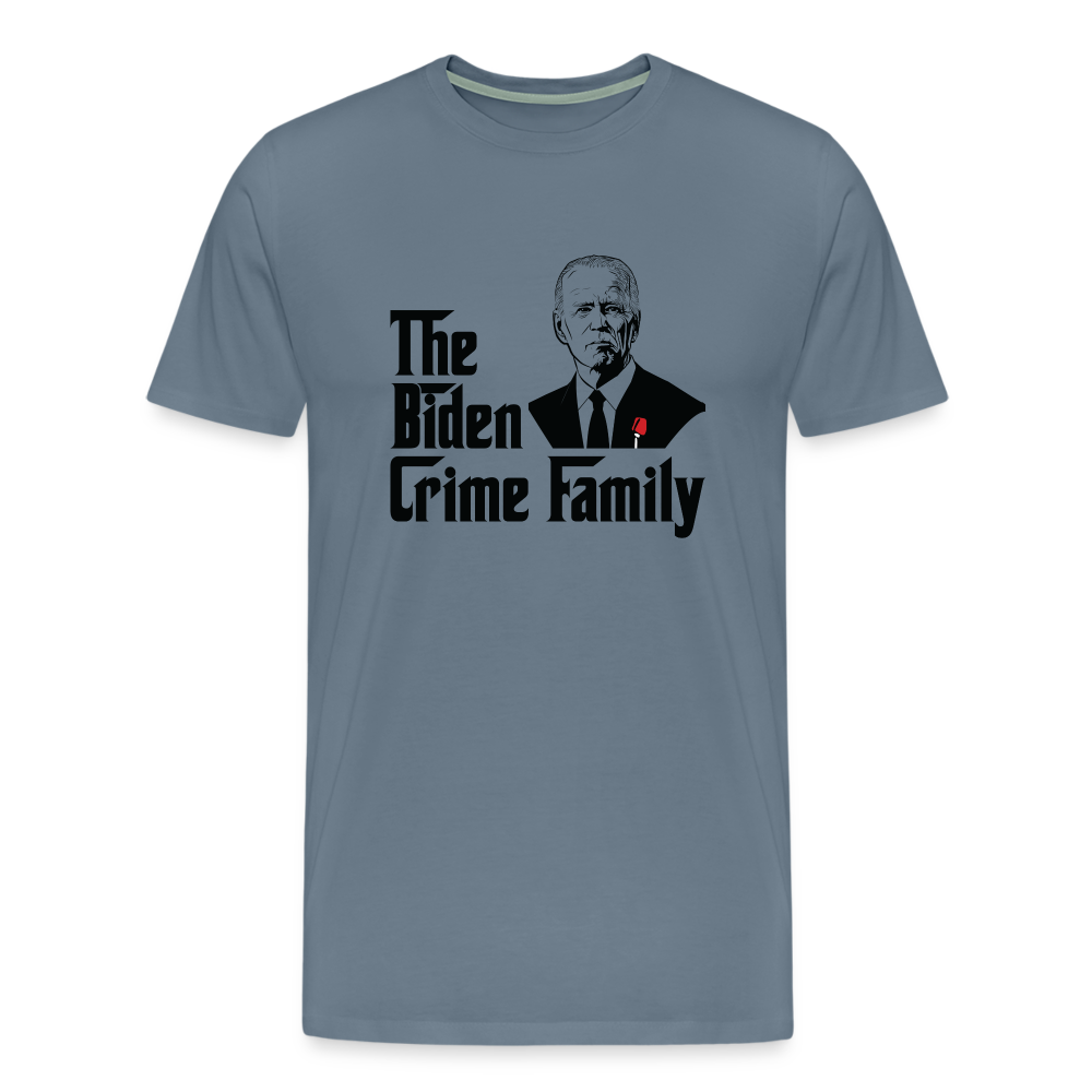 The Biden Crime Family Men's Premium T-Shirt - steel blue