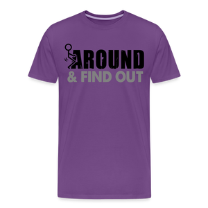 F**k Around & Find Out Men's Premium T-Shirt - purple