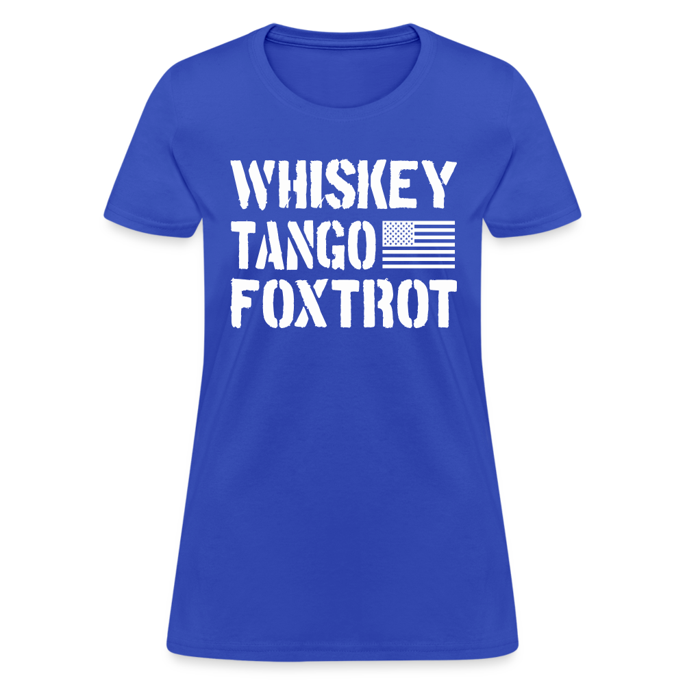 Whiskey Tango Foxtrot Women's T-Shirt - royal blue