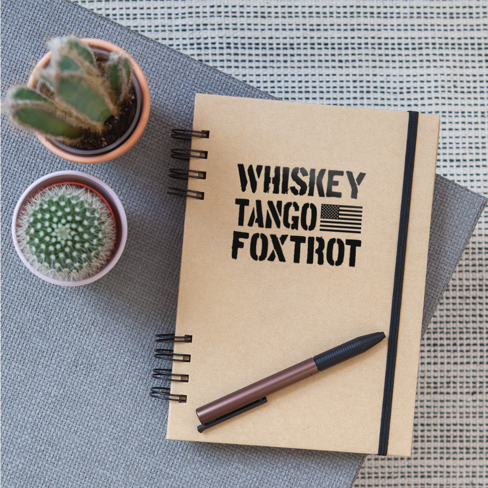 Whiskey Tango Foxtrot Sticker - transparent glossy