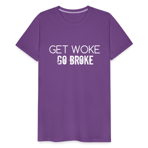 Get Woke Go Broke Men's Premium T-Shirt - purple