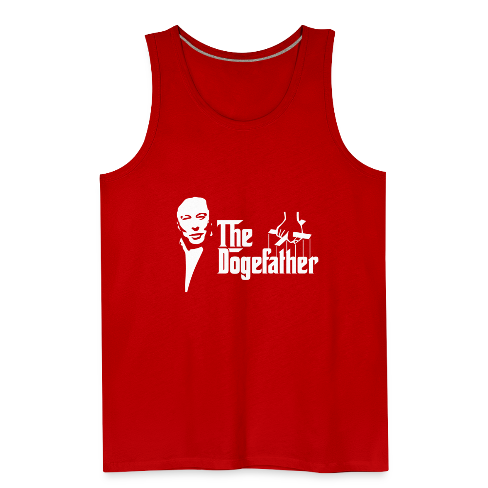 The DogeFather Dogecoin Men’s Premium Tank - red