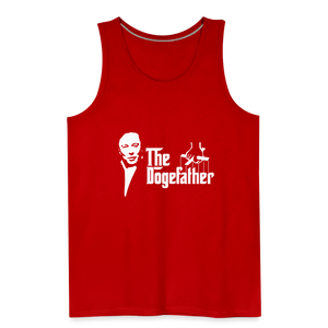 The DogeFather Dogecoin Men’s Premium Tank - red