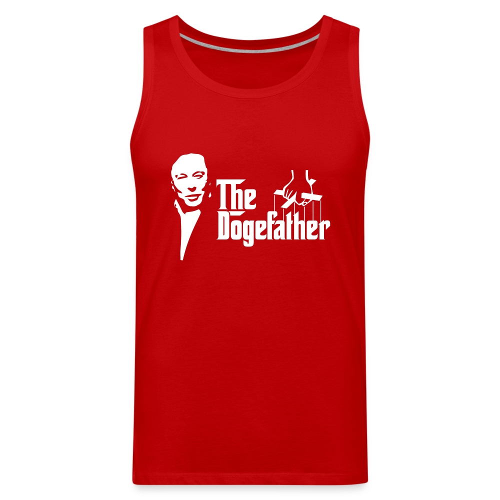 The DogeFather Dogecoin Men’s Premium Tank - red