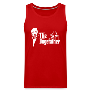 The DogeFather Dogecoin Men’s Premium Tank - red