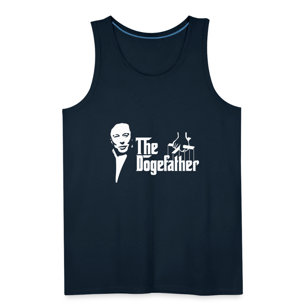 The DogeFather Dogecoin Men’s Premium Tank - deep navy