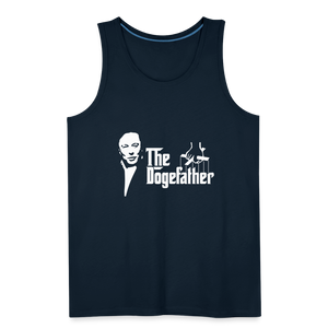 The DogeFather Dogecoin Men’s Premium Tank - deep navy