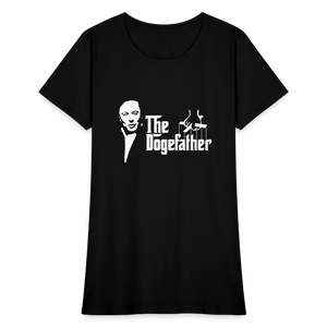 The DogeFather Dogecoin Women's T-Shirt - black