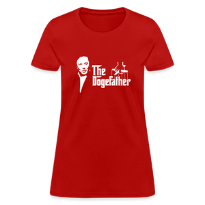 The DogeFather Dogecoin Women's T-Shirt - red