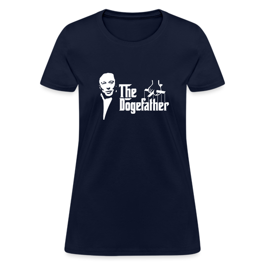 The DogeFather Dogecoin Women's T-Shirt - navy