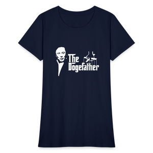 The DogeFather Dogecoin Women's T-Shirt - navy