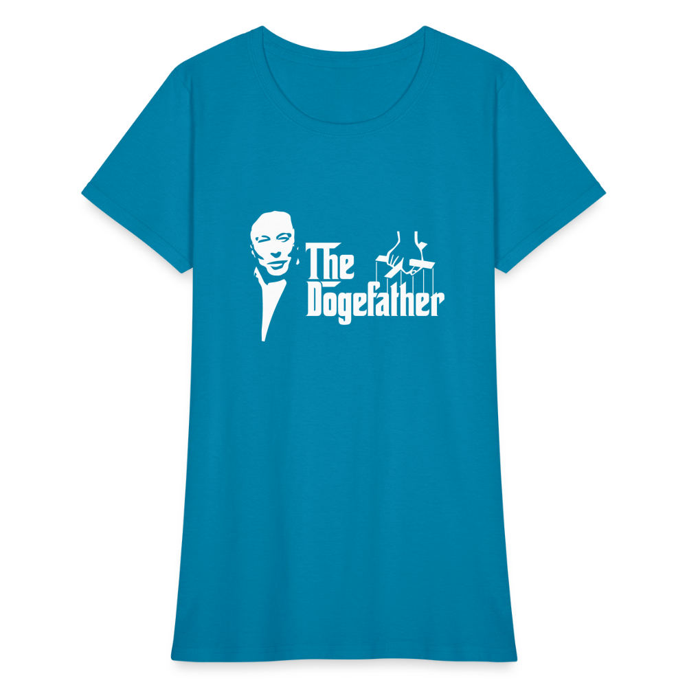 The DogeFather Dogecoin Women's T-Shirt - turquoise