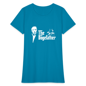 The DogeFather Dogecoin Women's T-Shirt - turquoise