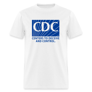 CDC - Centers to deceive and control Classic T-Shirt - white