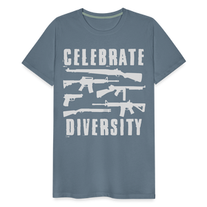 Celebrate Diversity Men's Premium T-Shirt - steel blue