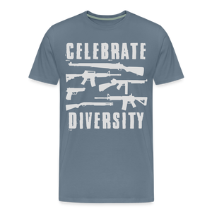 Celebrate Diversity Men's Premium T-Shirt - steel blue