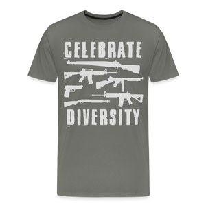 Celebrate Diversity Men's Premium T-Shirt - asphalt gray