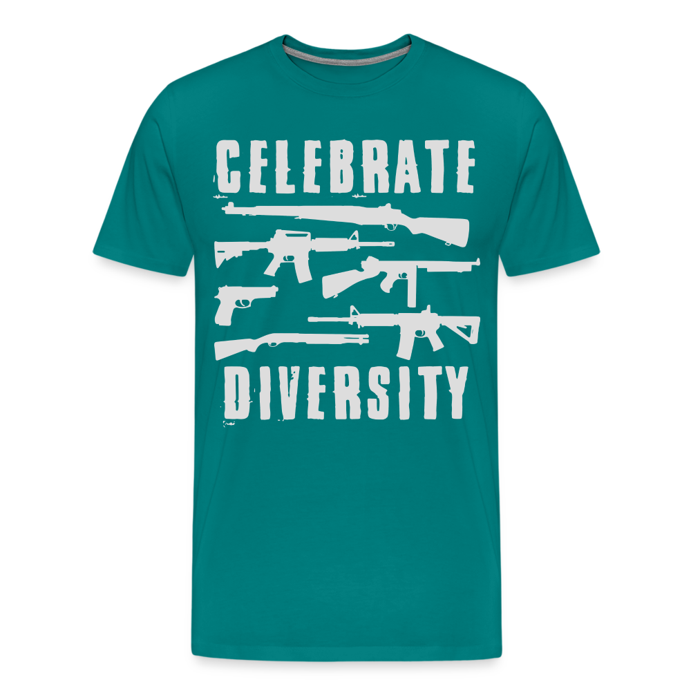 Celebrate Diversity Men's Premium T-Shirt - teal