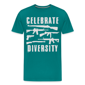 Celebrate Diversity Men's Premium T-Shirt - teal