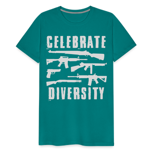 Celebrate Diversity Men's Premium T-Shirt - teal