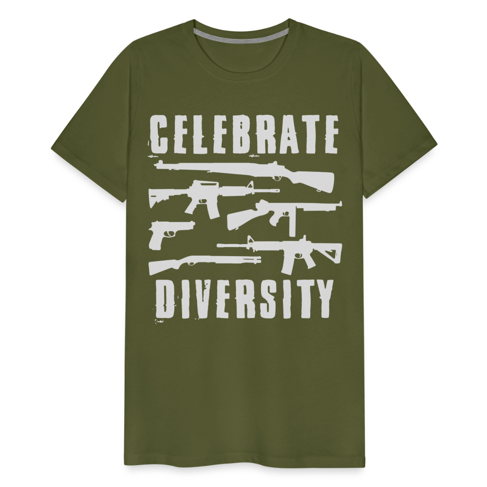 Celebrate Diversity Men's Premium T-Shirt - olive green